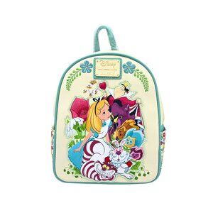 Loungefly Disney Alice in Wonderland Mini Backpack Cheshire Cat Floral Bag